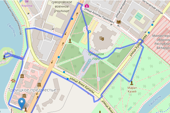 Минск троицкое предместье карта